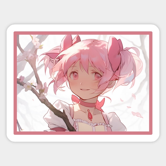 Madoka Kaname Puella magi madoka magica Sticker by Graphicvibestore